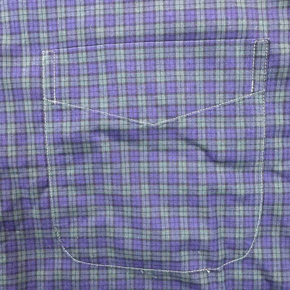 Lauren Ralph Lauren Button Down NON-IRON Shirt Men's 17.5-32/33 Blue Green Check - Picture 4 of 10